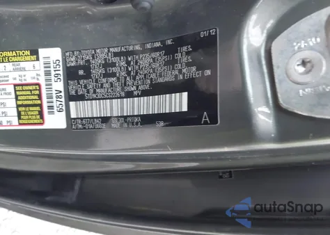 2012 Toyota Sienna Xle V6 8 Passenger из США, поврежденный, VIN 5TDYK3DC5CS222618